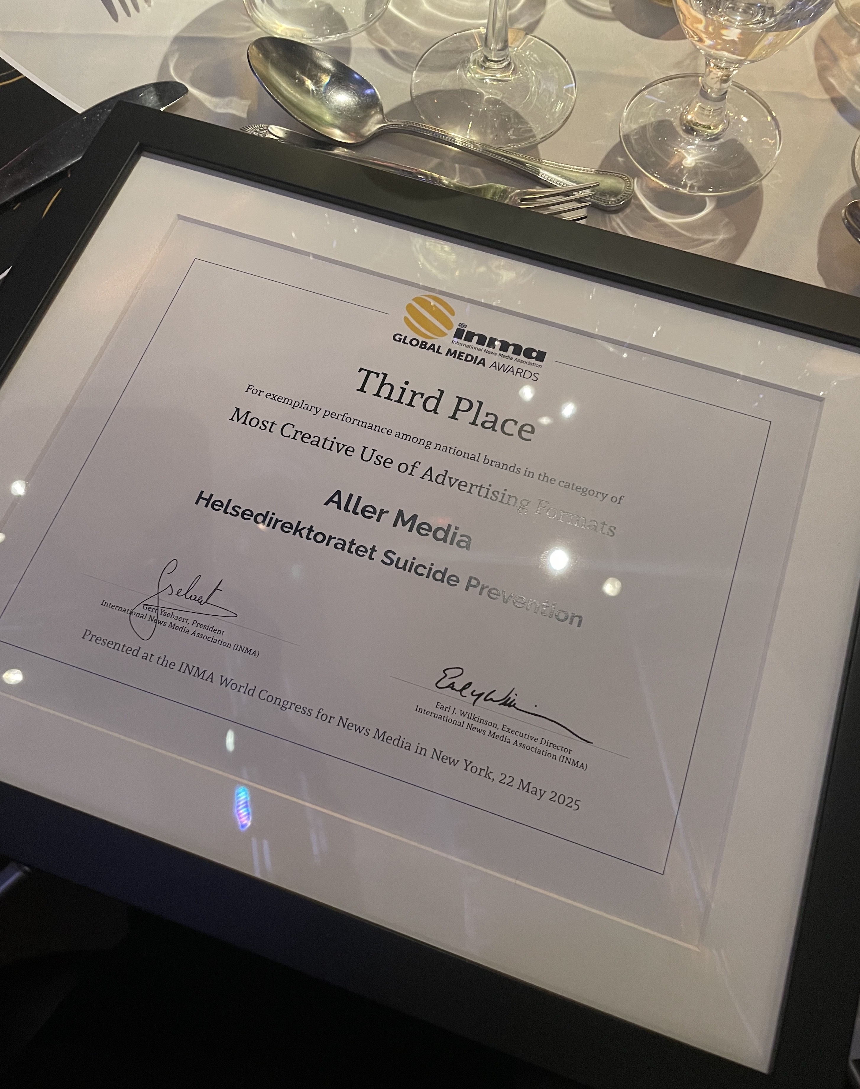 VICTORY: Third place in the world's largest media competition is a big victory.