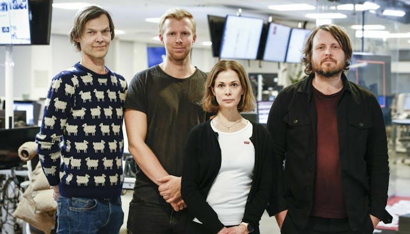 VINNERGRUPPA: John Rasmussen, Øyvind Godø, Jorun Gaarder og Bernt Jakob Oksnes. Foto: Lars Eivind Bones / Dagbladet