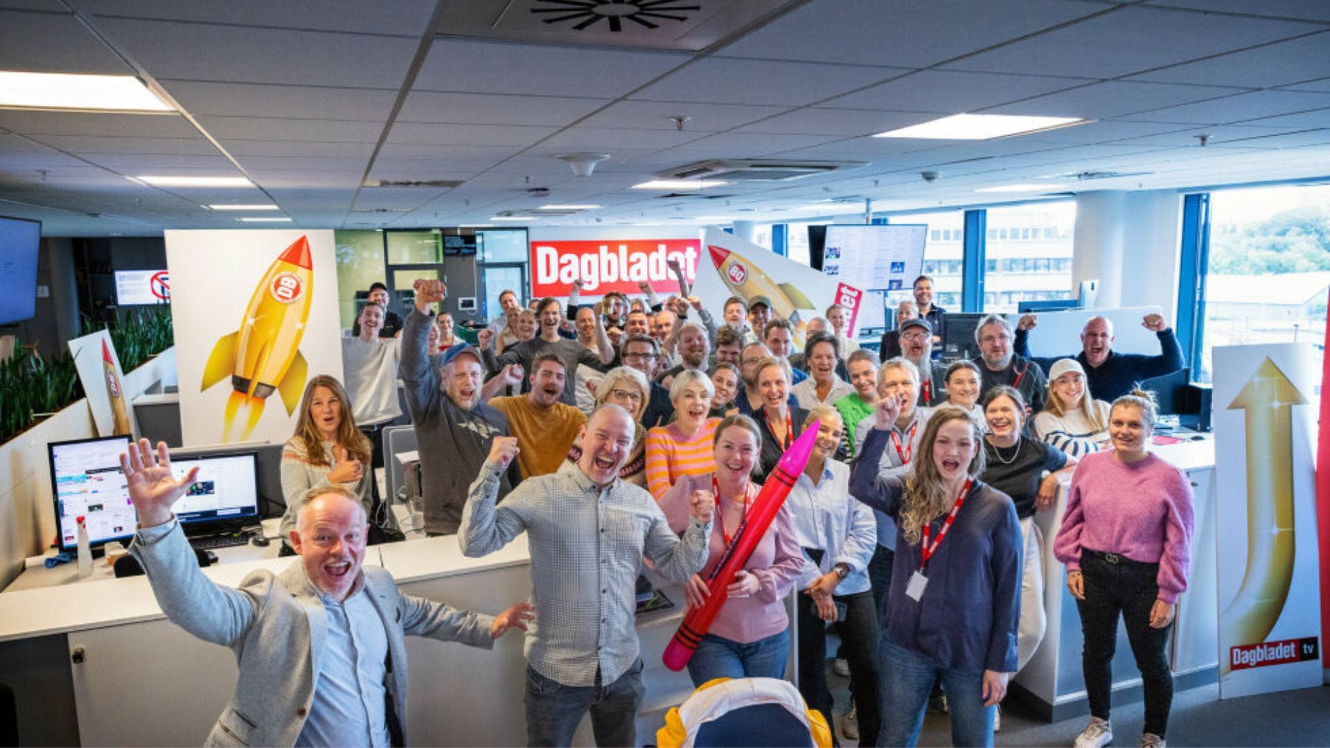 Dagbladet's editorial team is celebrating the rocketing growth and increase in readership. Photo: Shad Madian / Dagbladet