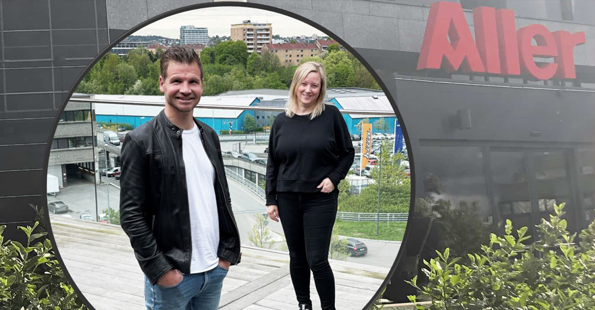 Robert Grosvold joins the TV team, here with Gøril Karlsen Thu, Commercial Manager Aller TV.