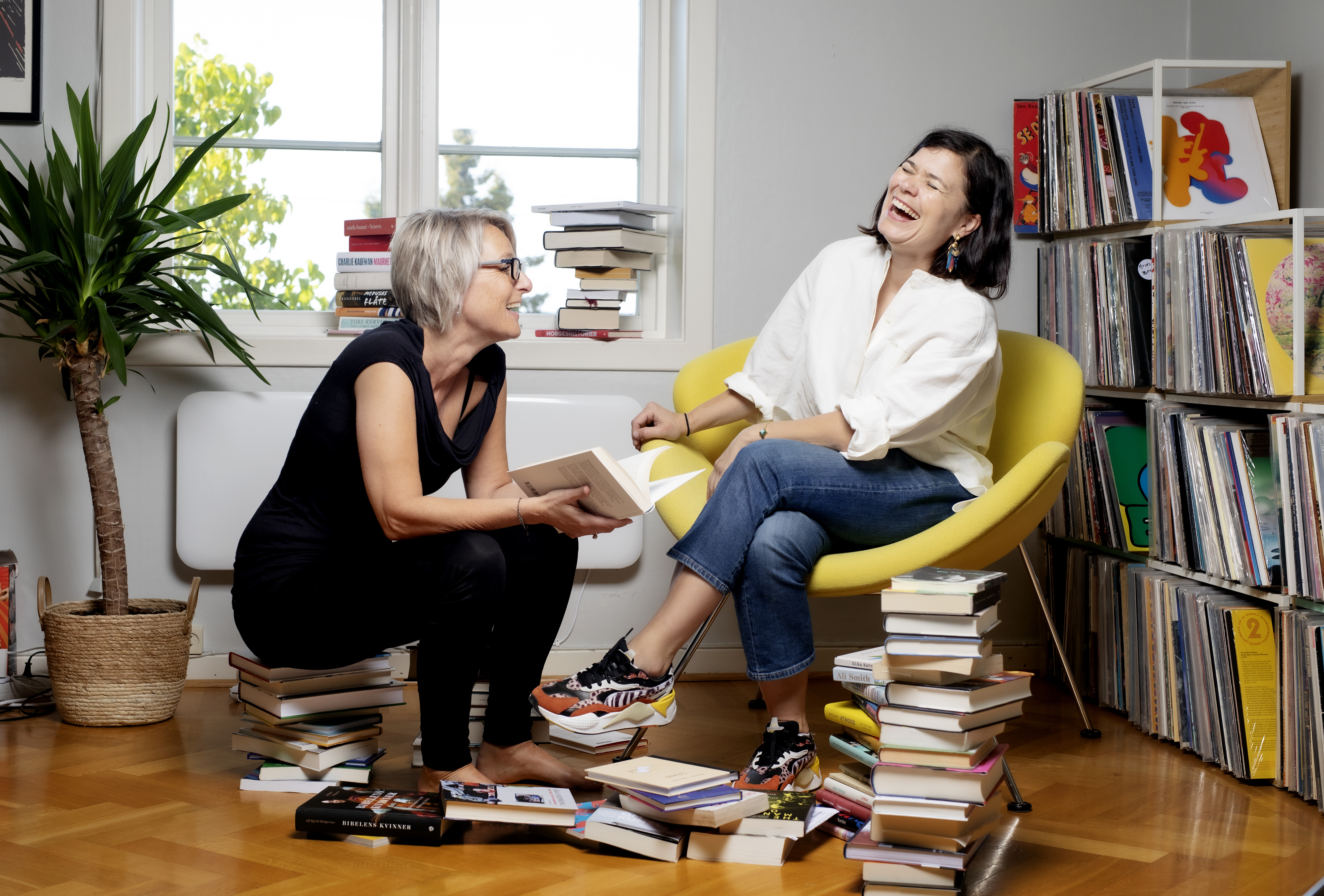 Literature manager Rannveig Korneliussen and cultural editor Sigrid Hvidsten are well underway with the launch of Dagbladet BOK: Website and newsletter Photo: Agnete Brun.