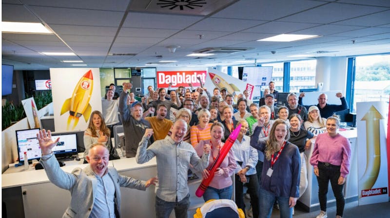 CHEERING: There's every reason to cheer when the results for Dagbladet are three times higher than those of its main competitor. Shad Madian / Dagbladet