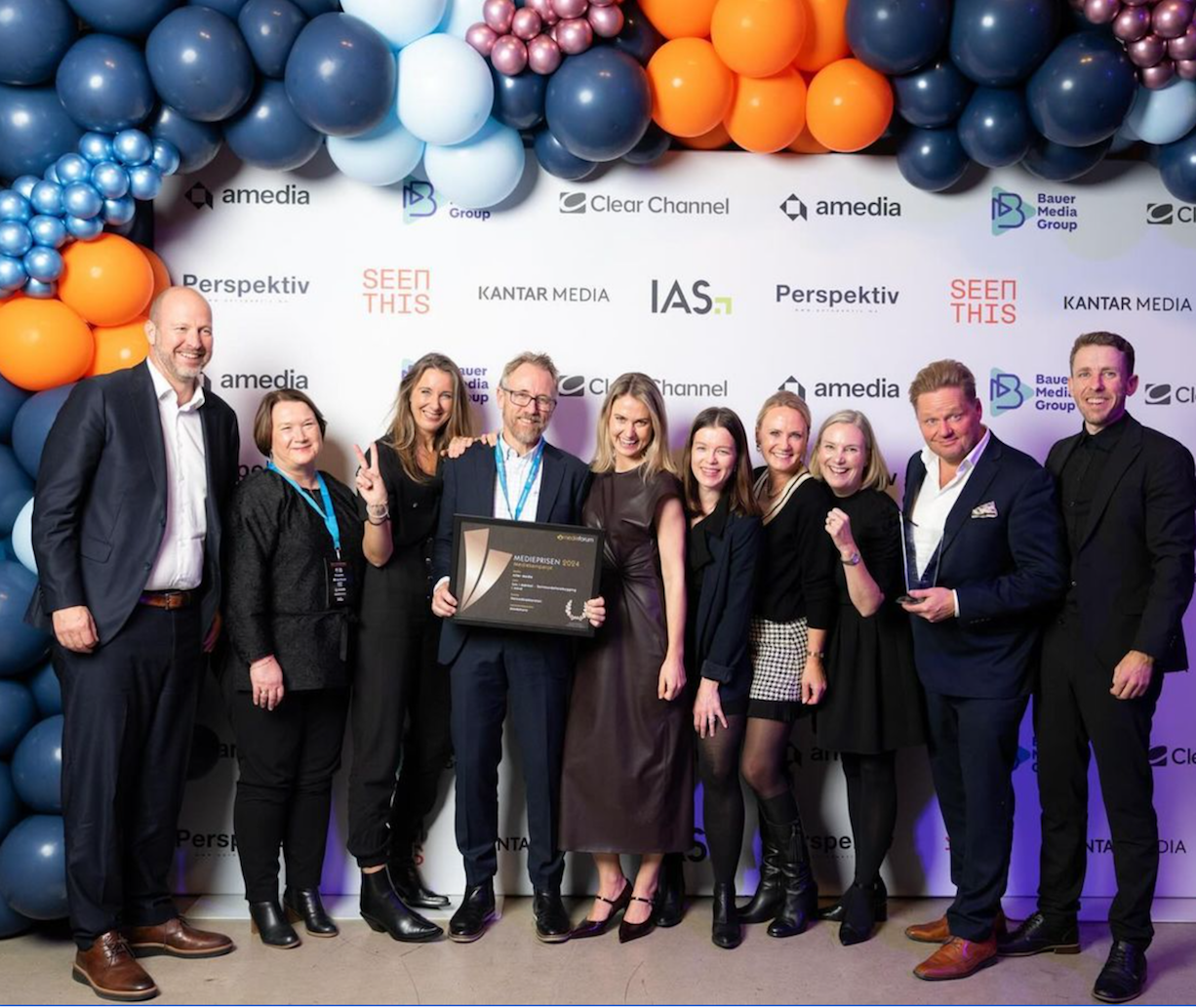 SILVER: The winning team with representatives from the Norwegian Directorate of Health, Mindshare and Aller Media. Photo: Mediaforum.